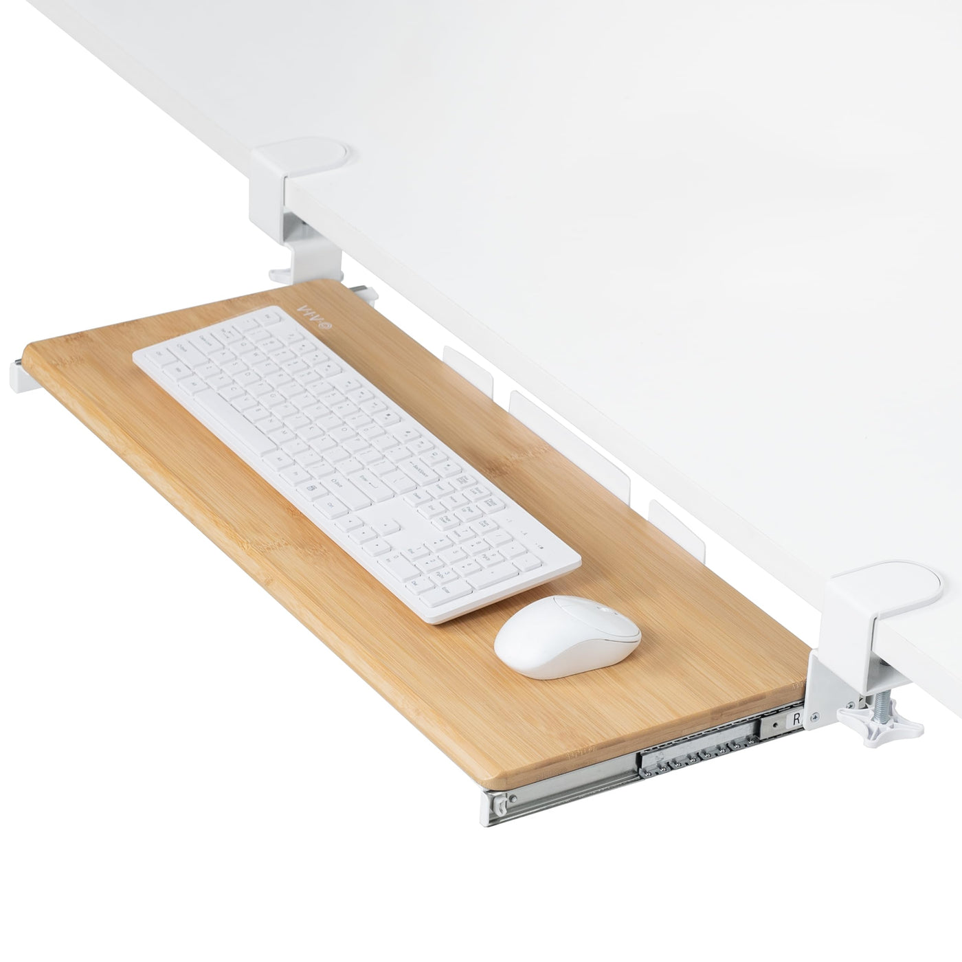 VIVO Clamp-On Under-Desk Pull-Out Keyboard and Mouse Tray
