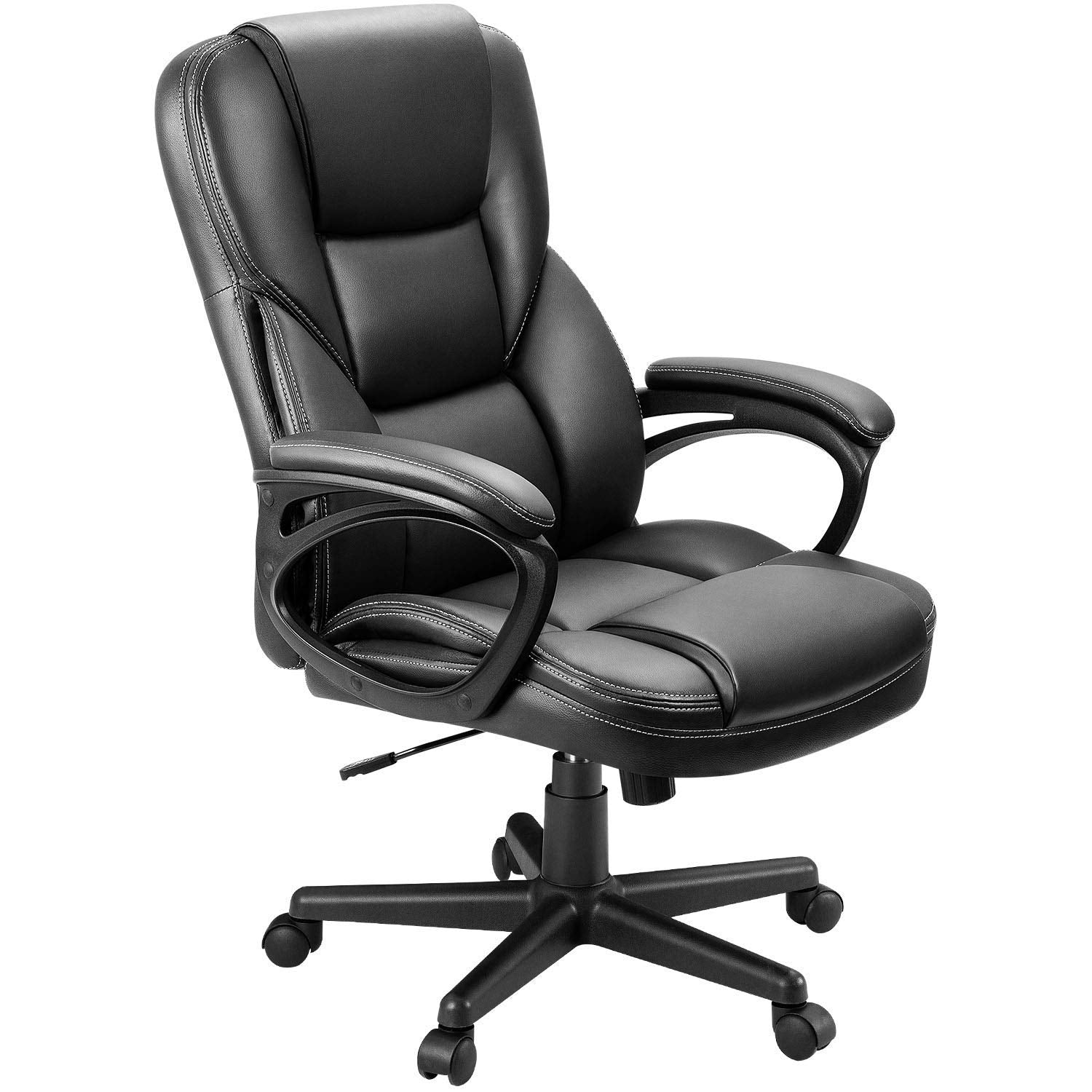 Furmax Office Executive Chair High Back Adjustable Managerial Home Desk Chair, Swivel Computer PU Leather Chair
