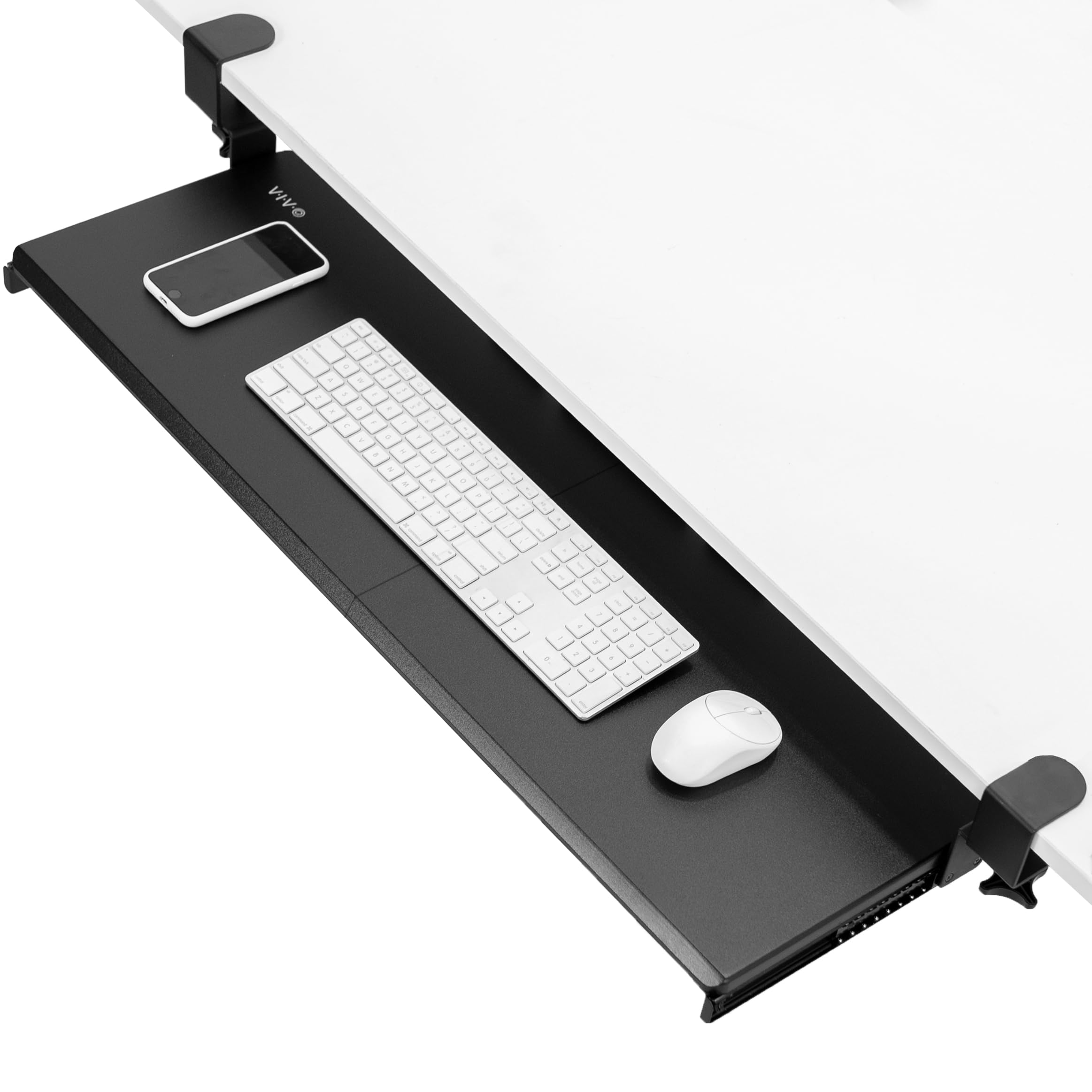 VIVO Clamp-On Under-Desk Pull-Out Keyboard and Mouse Tray