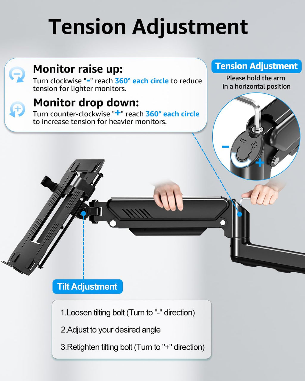 MOUNTUP Laptop Mount for Home and Office Workstations