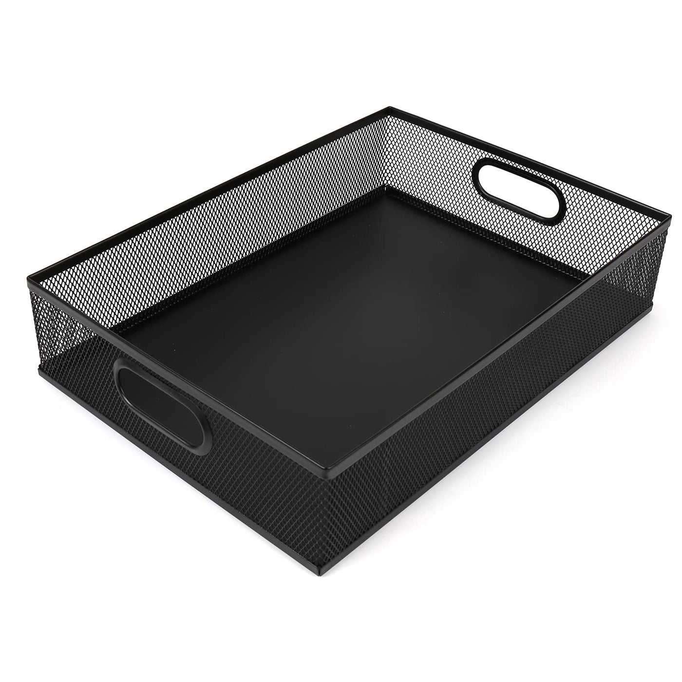 EsOfficce Black Metal Mesh Desk Drawer Organizer