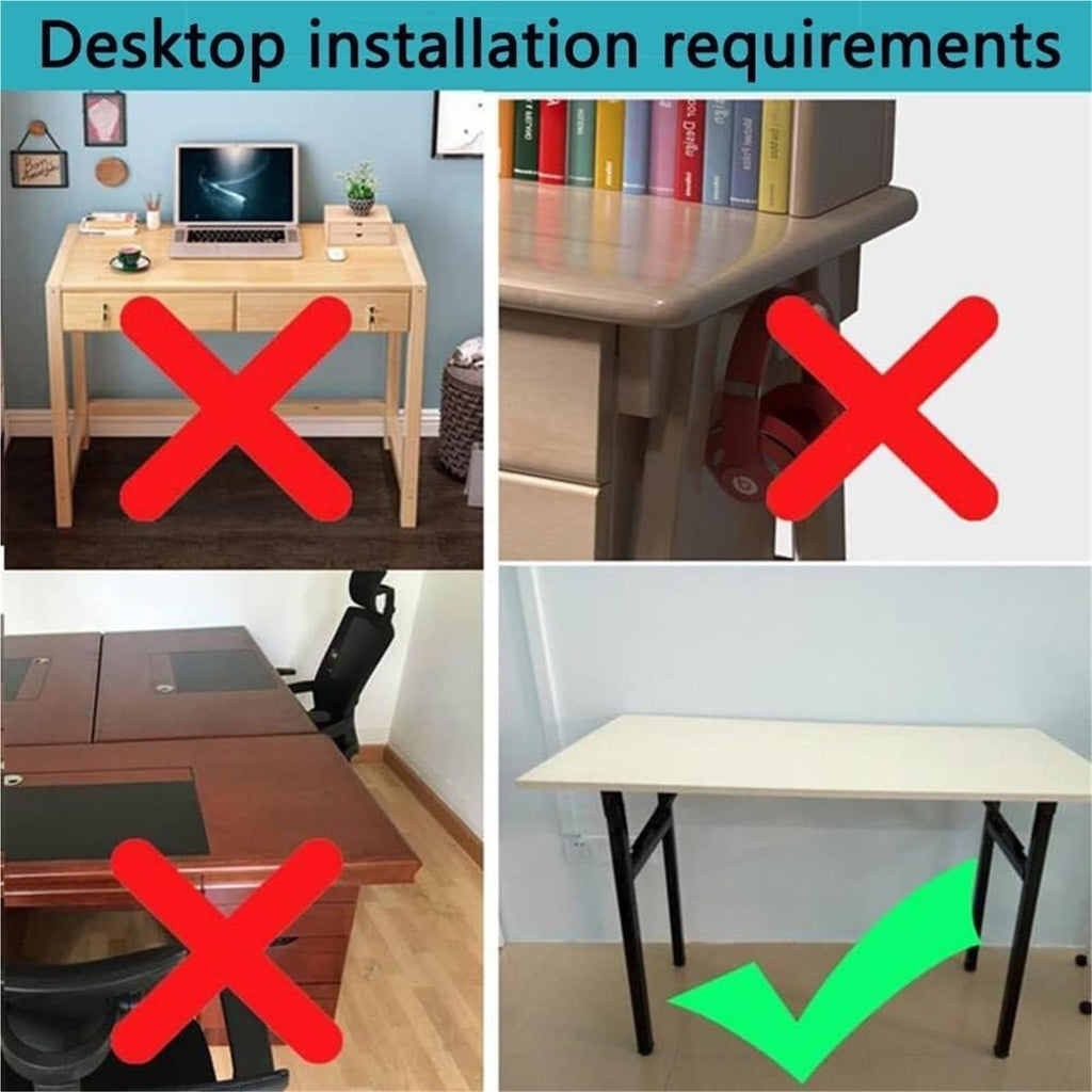 65 cm Teak Clamp-On Keyboard Tray and Desk Extender