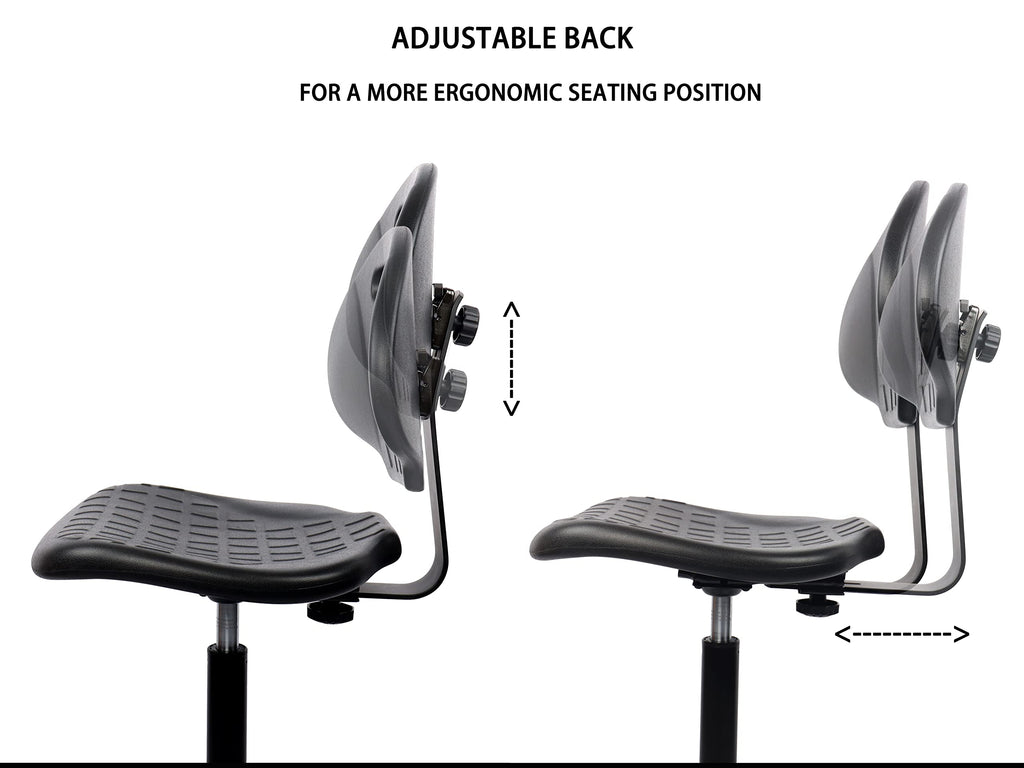 Chair Master Heavy-Duty Polyurethane Drafting Stool with Footring