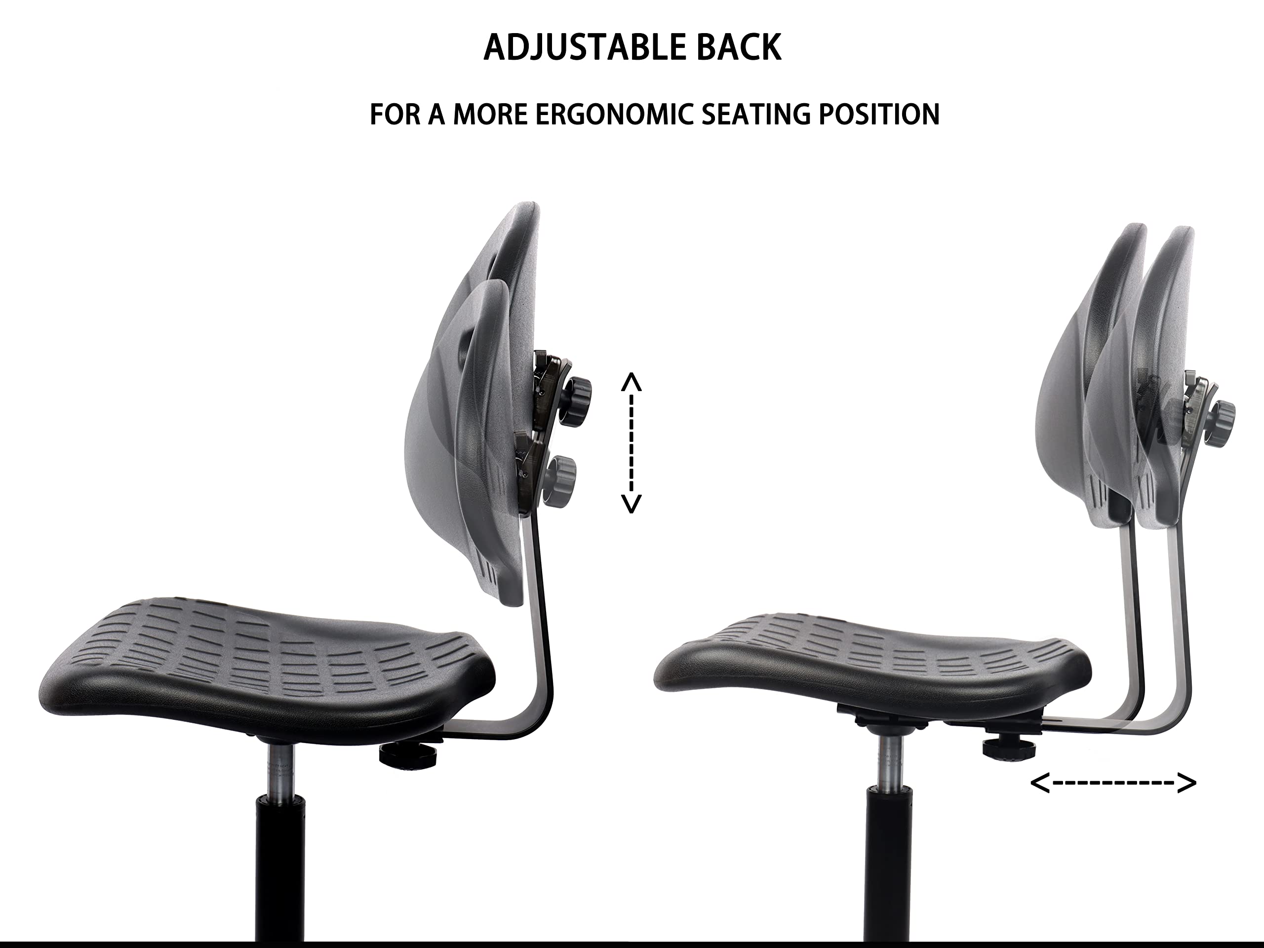 Chair Master Heavy-Duty Polyurethane Drafting Stool with Footring