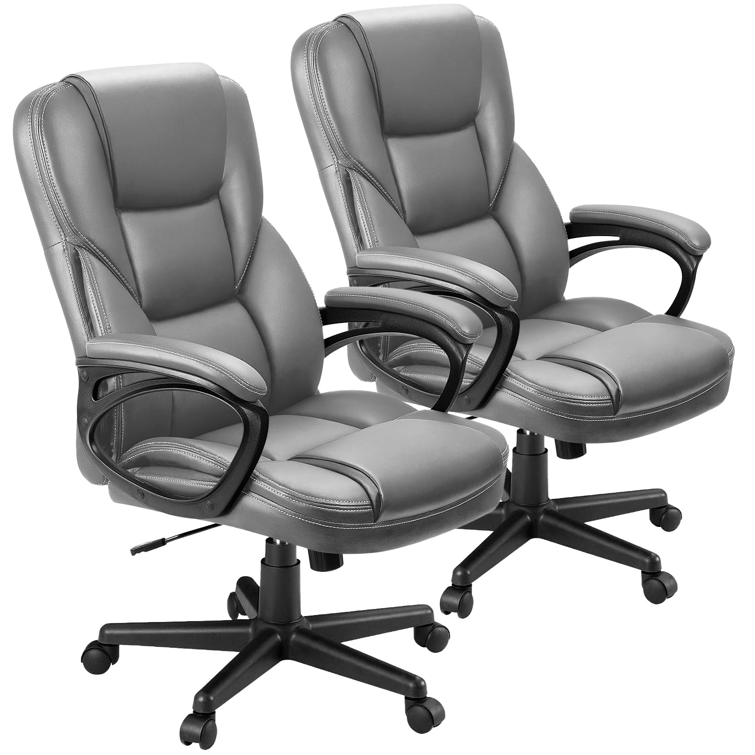 Furmax Office Executive Chair High Back Adjustable Managerial Home Desk Chair, Swivel Computer PU Leather Chair