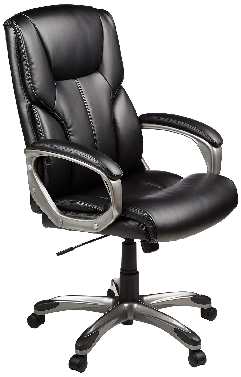 Amazon Basics High-Back, Executive, Swivel, Adjustable Office Desk Chair with Casters