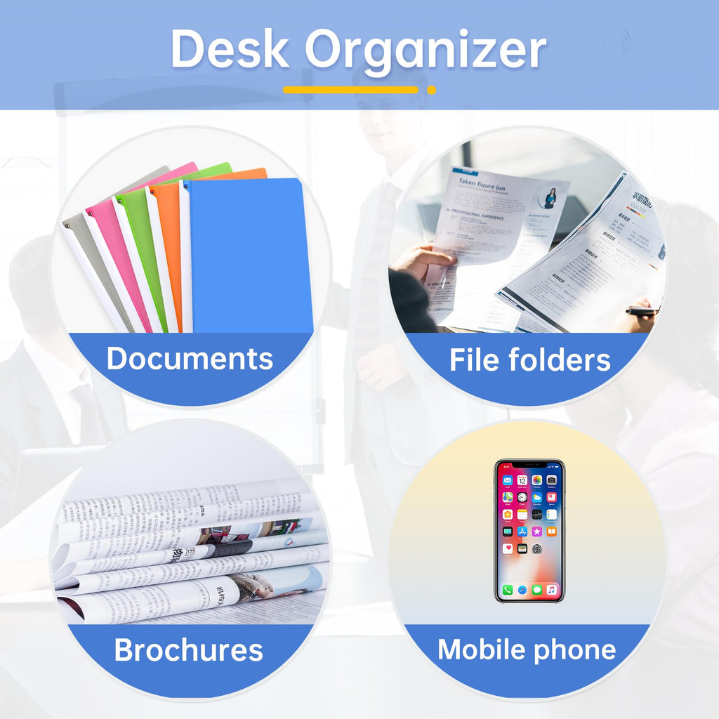 4-Pack Stackable Letter-Size Paper and File Organizer Trays