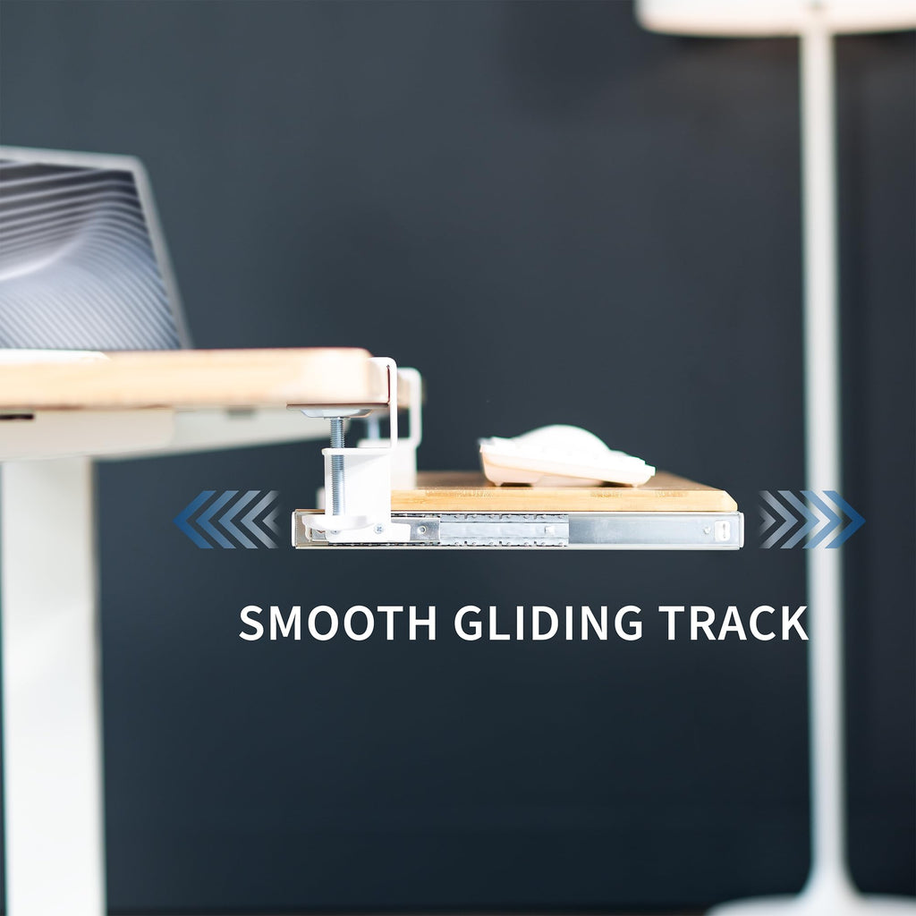 VIVO Clamp-On Under-Desk Pull-Out Keyboard and Mouse Tray