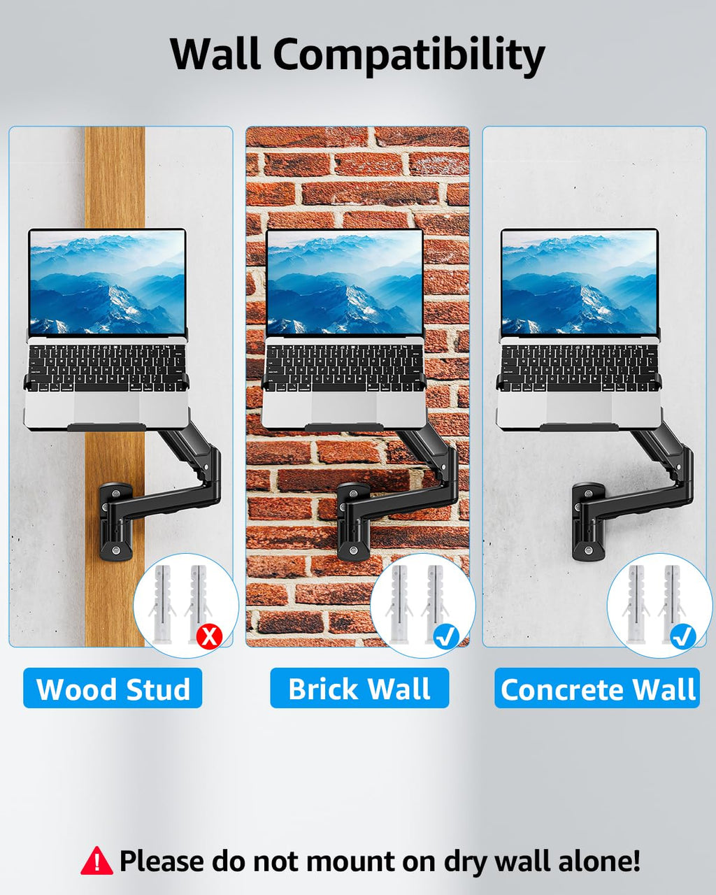 MOUNTUP Laptop Mount for Home and Office Workstations