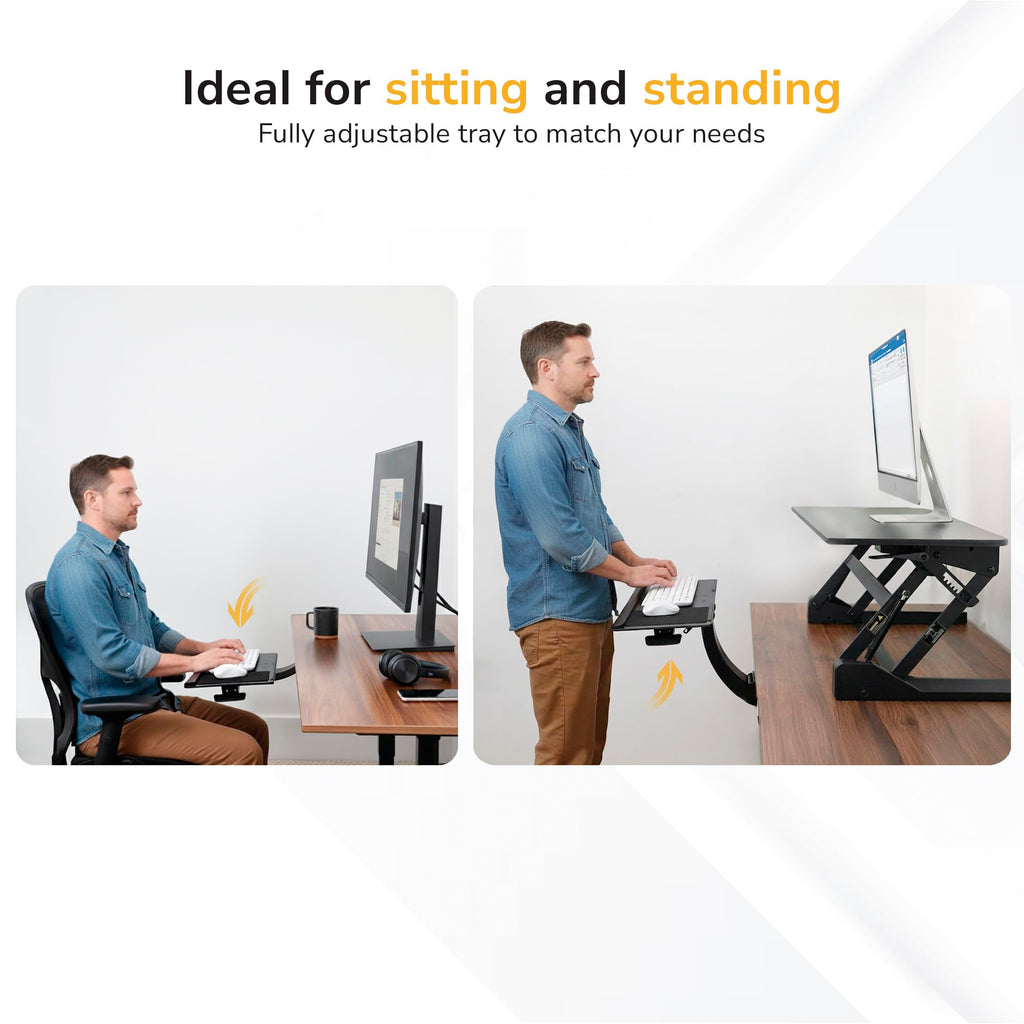 Mount-It! 26.5-Inch Adjustable Under-Desk Keyboard Tray