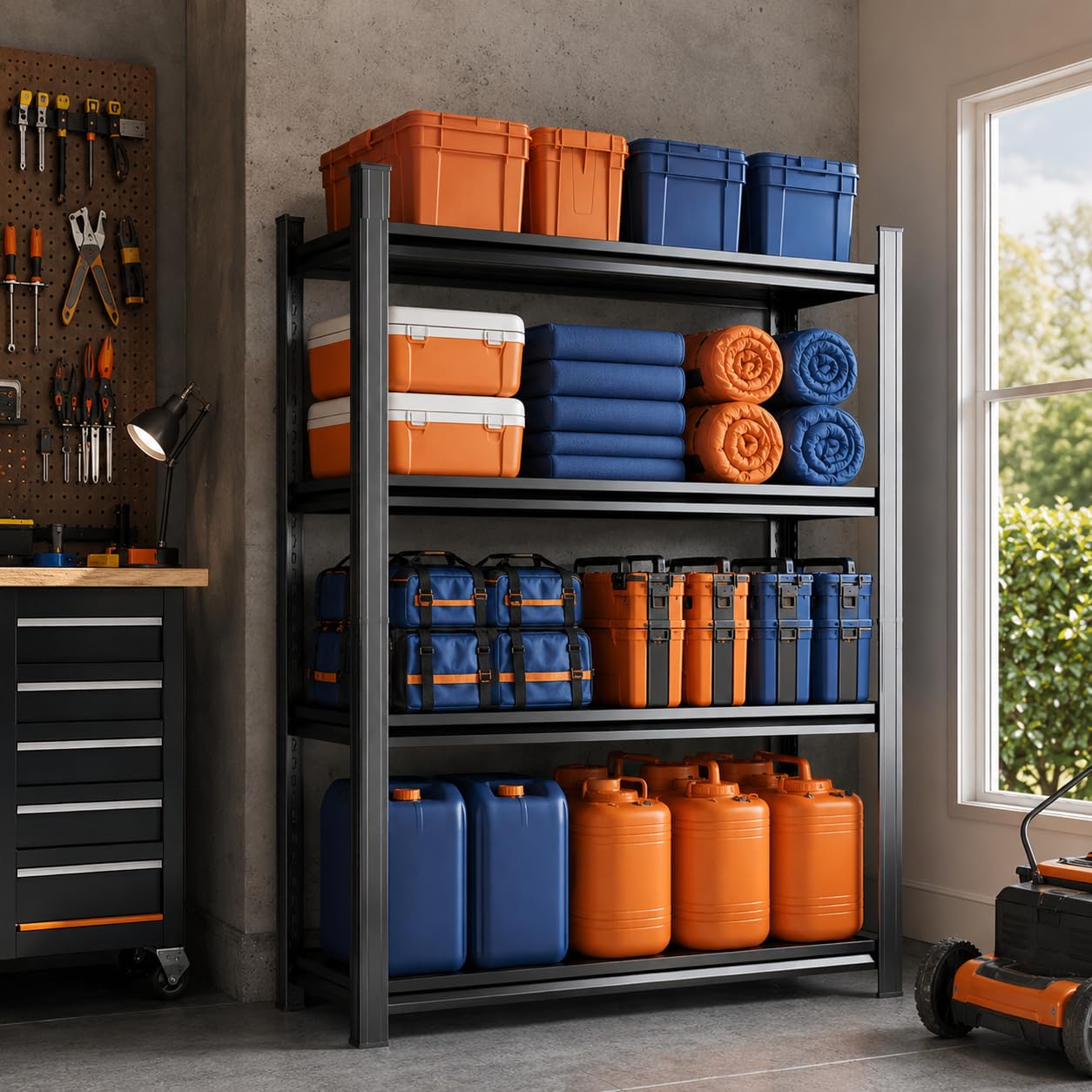 BEESTMUEBLE 3000-LB Heavy-Duty 5-Tier Steel Garage Shelving