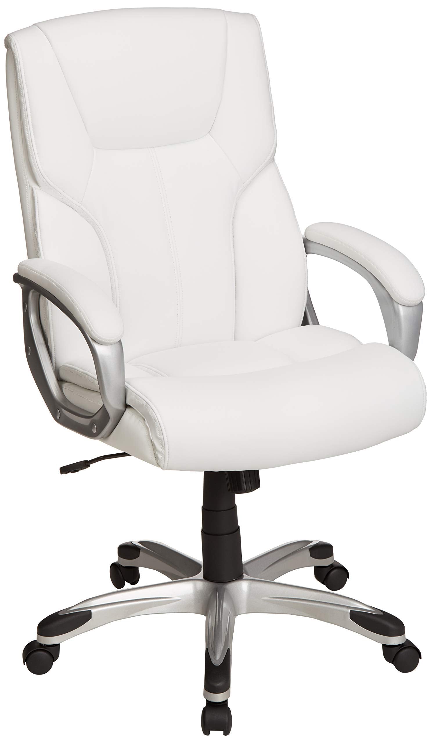 Amazon Basics High-Back, Executive, Swivel, Adjustable Office Desk Chair with Casters