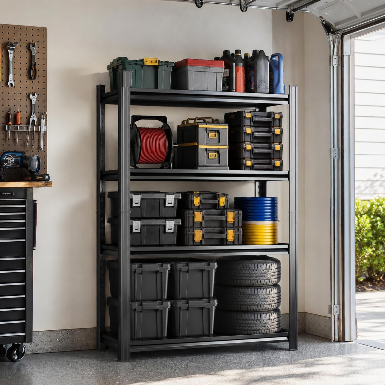 BEESTMUEBLE 3000-LB Heavy-Duty 5-Tier Steel Garage Shelving