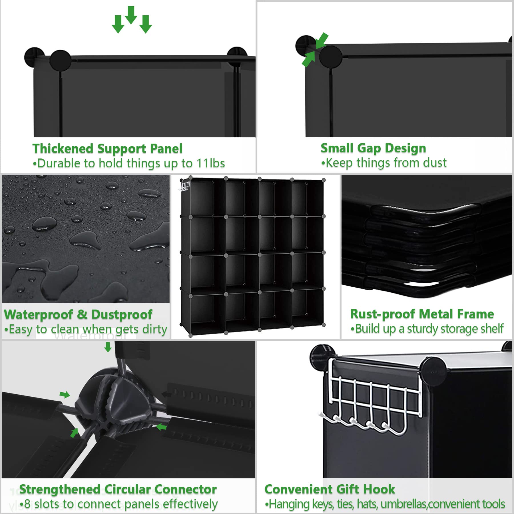 C&AHOME 16-Cube Storage Organizer for Home and Office