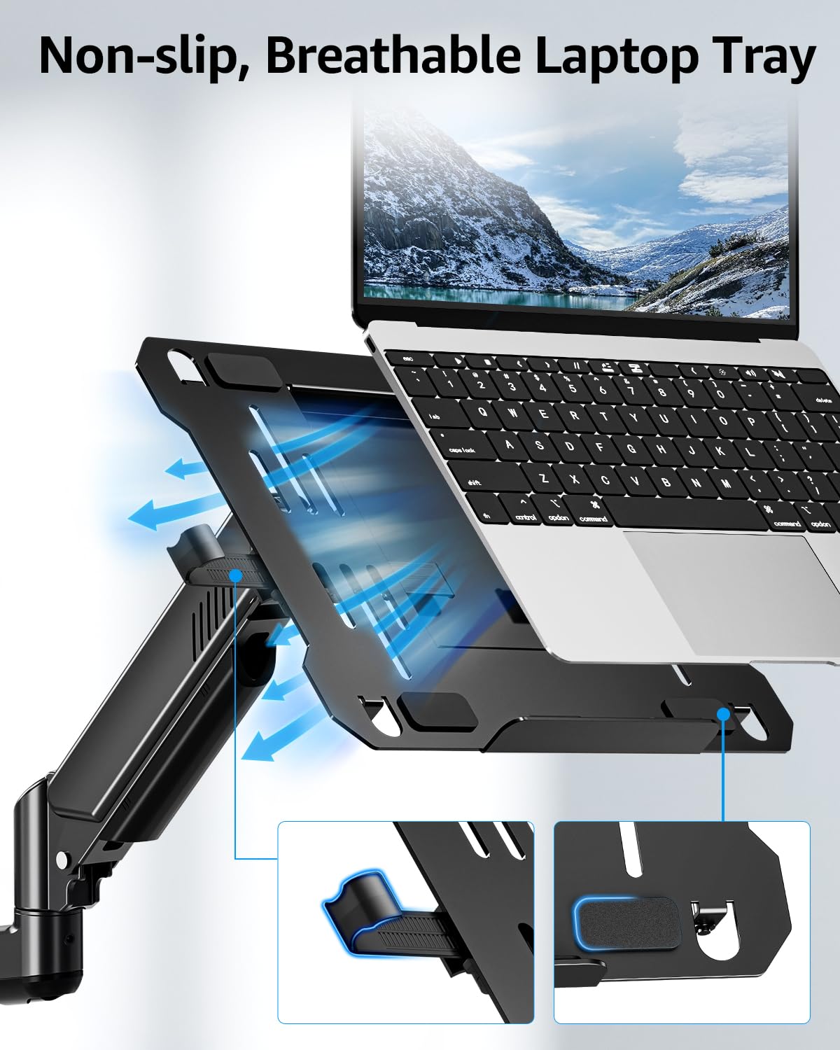 MOUNTUP Laptop Mount for Home and Office Workstations