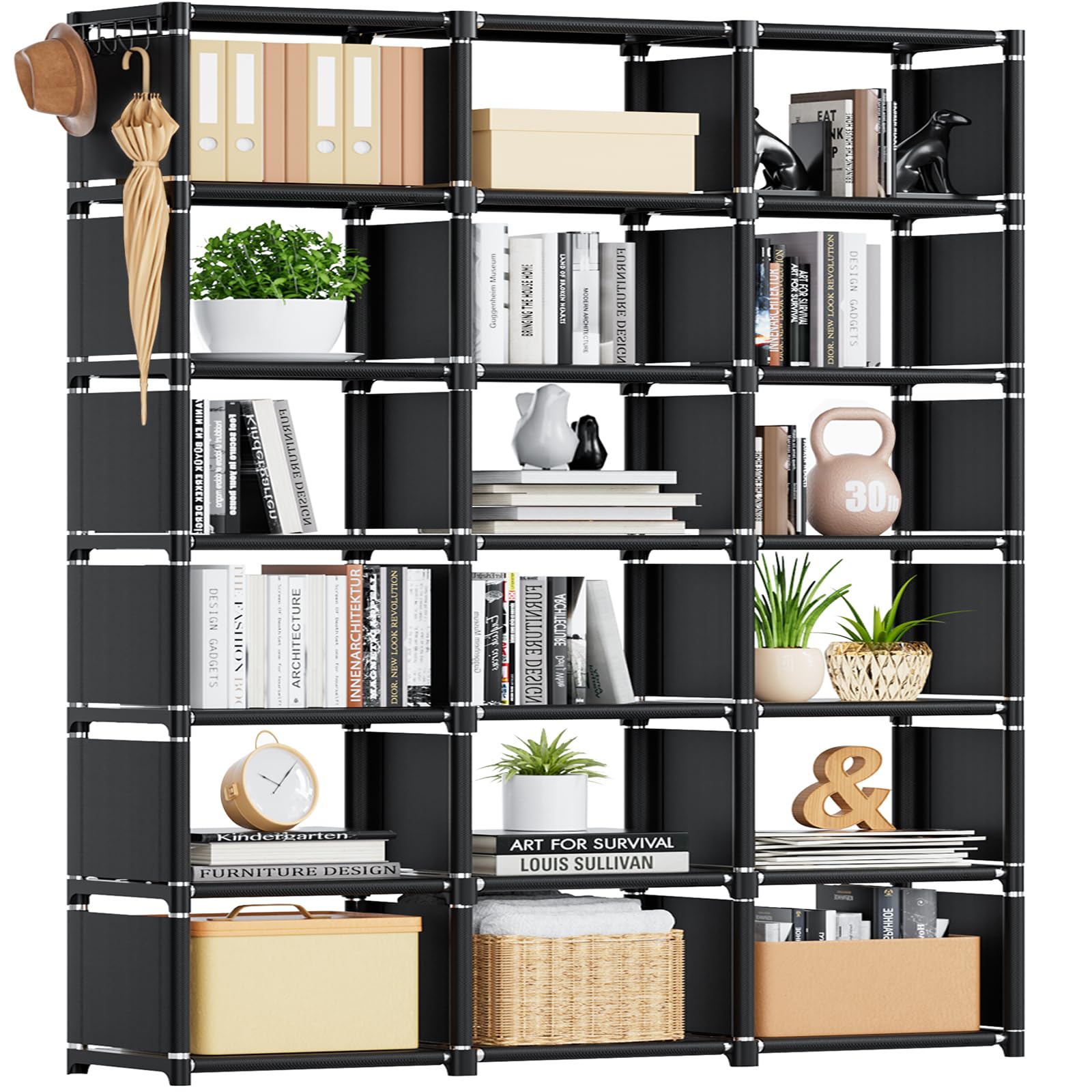 Mavivegue Freestanding Bookshelf for Home and Office Storage