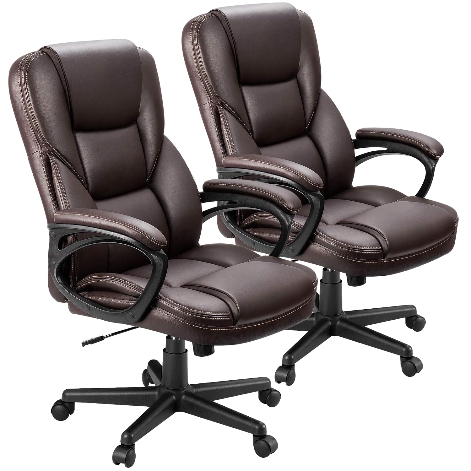Furmax Office Executive Chair High Back Adjustable Managerial Home Desk Chair, Swivel Computer PU Leather Chair