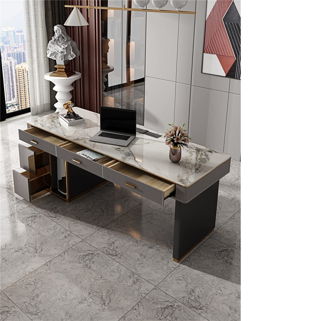 TRABVVIJSC L Shaped Desk Desk Minimalist Luxury Desktop Computer Home Study High-end Boss