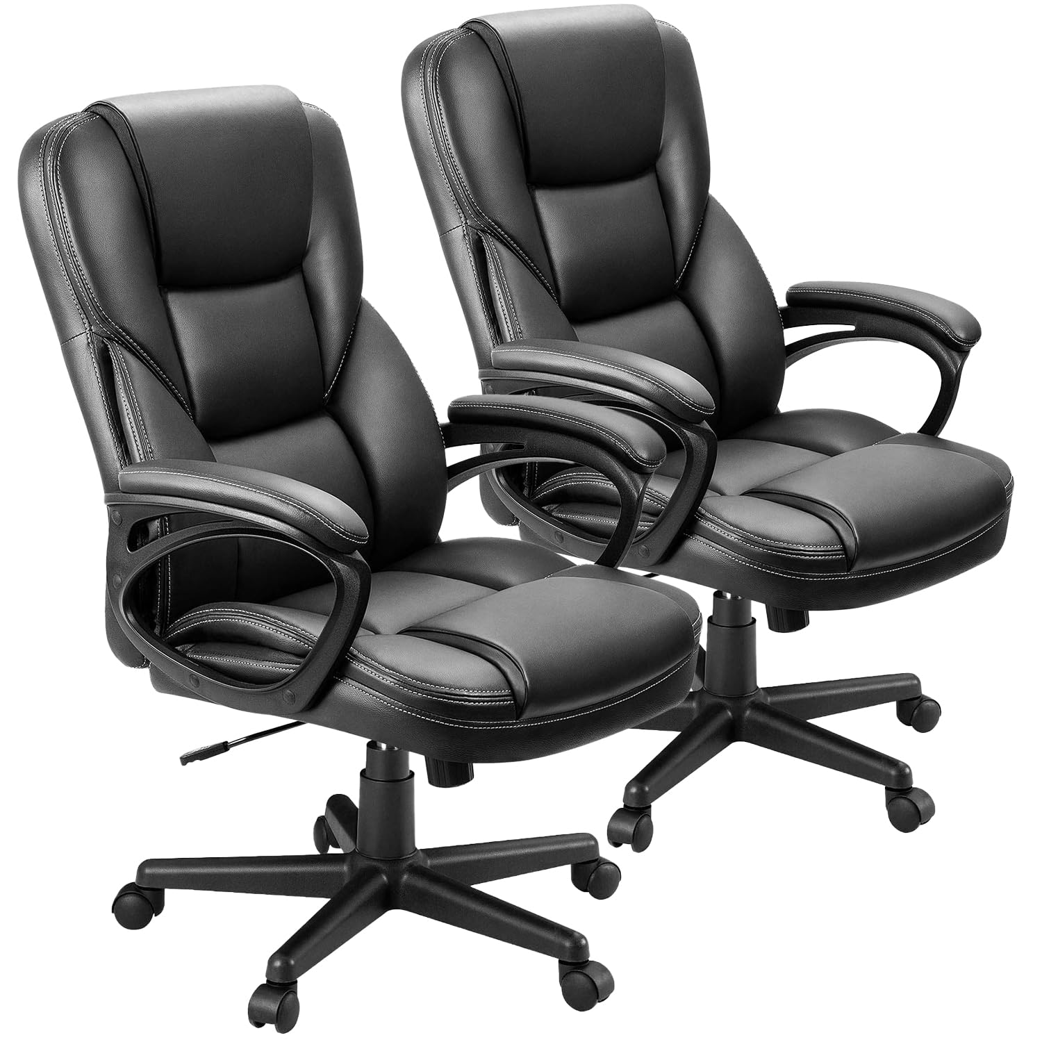 Furmax Office Executive Chair High Back Adjustable Managerial Home Desk Chair, Swivel Computer PU Leather Chair