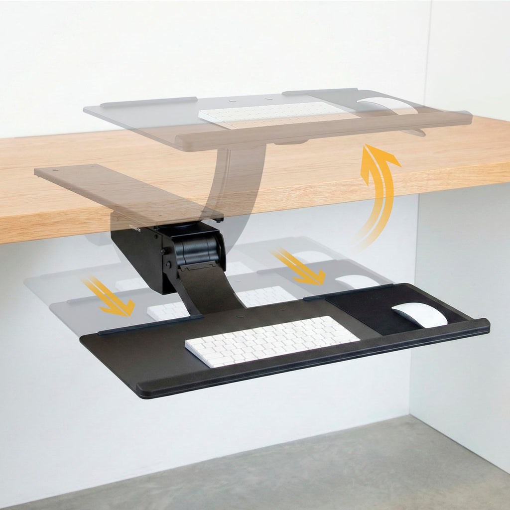 Mount-It! 26.5-Inch Adjustable Under-Desk Keyboard Tray