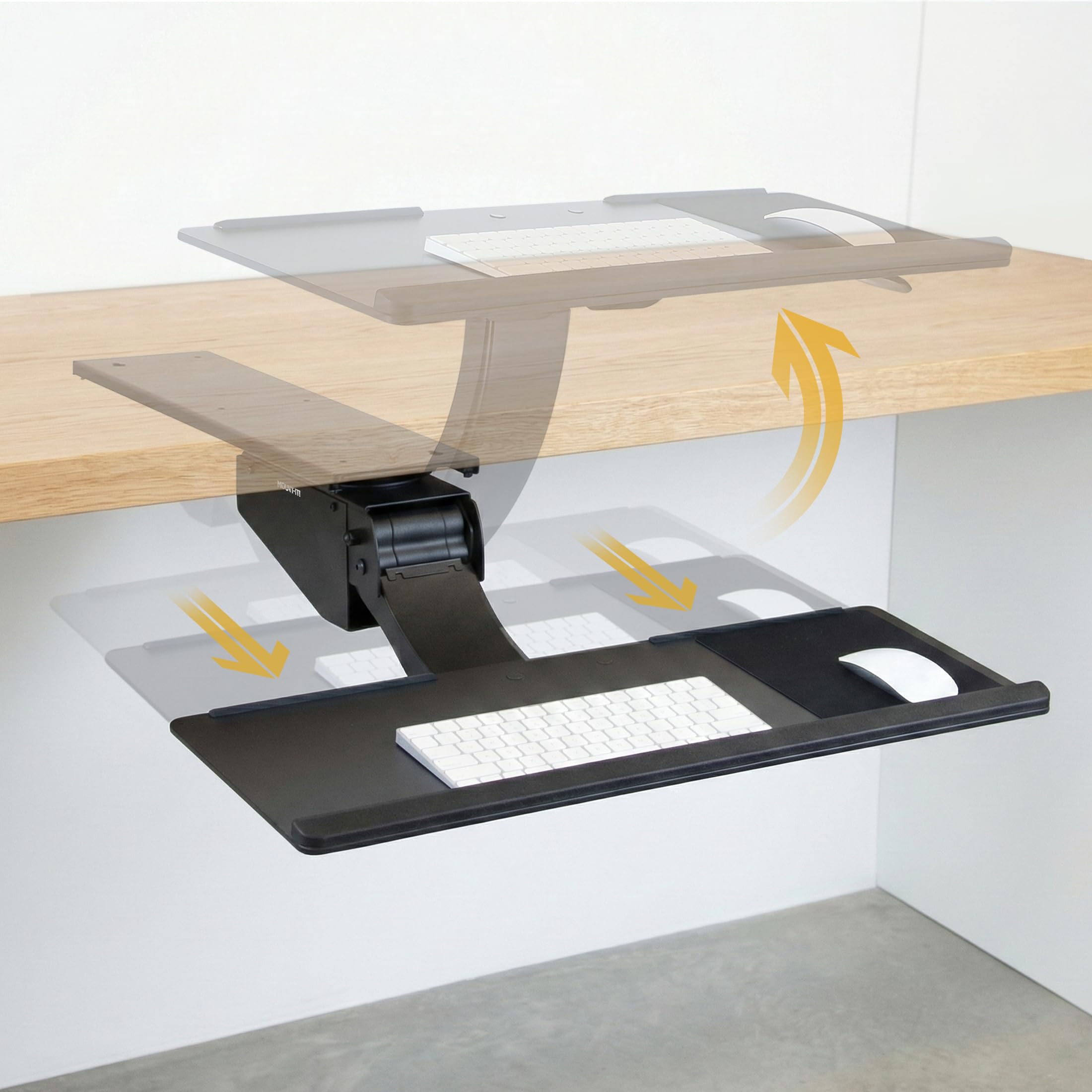 Mount-It! 26.5-Inch Adjustable Under-Desk Keyboard Tray