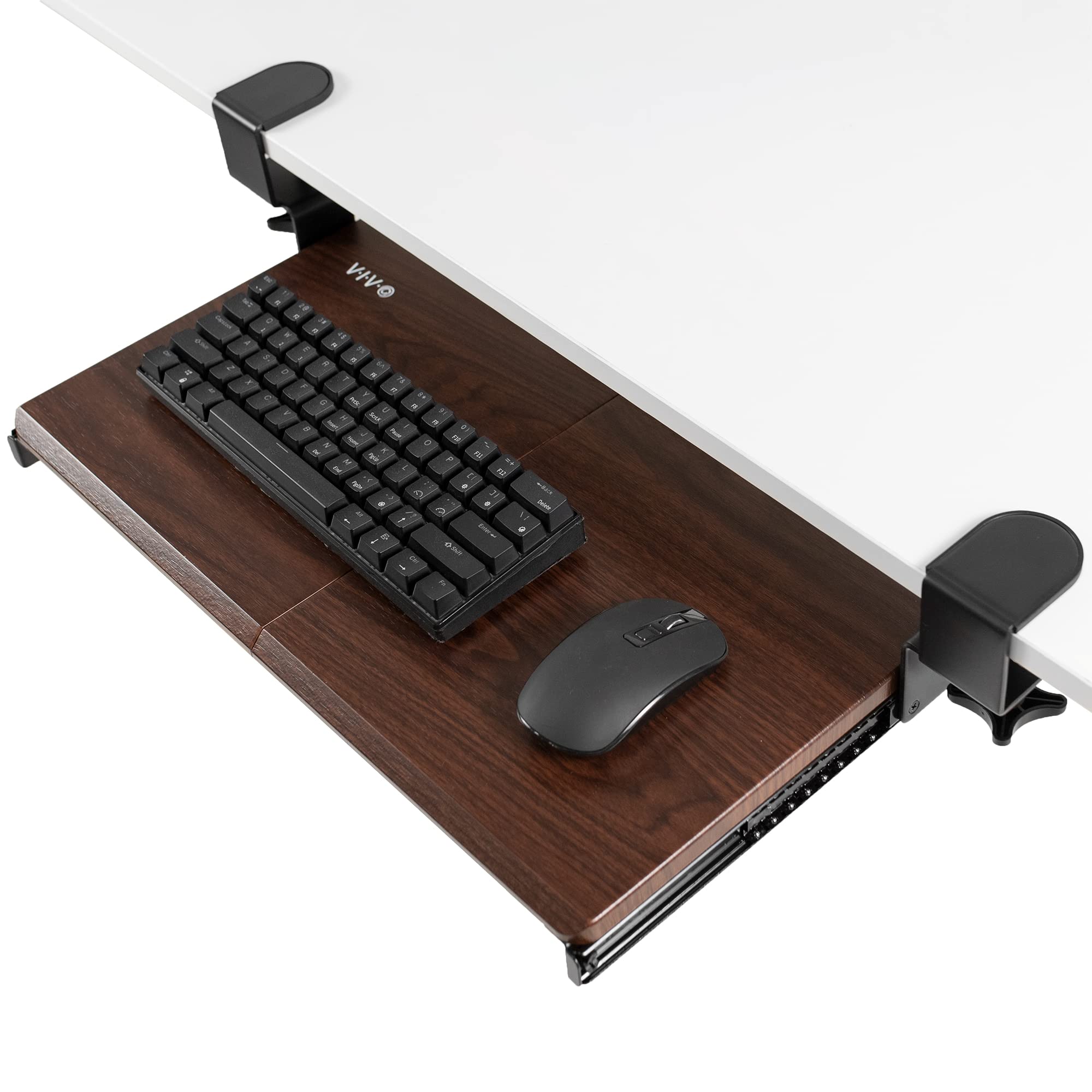 VIVO Clamp-On Under-Desk Pull-Out Keyboard and Mouse Tray
