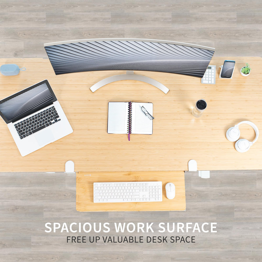VIVO Clamp-On Under-Desk Pull-Out Keyboard and Mouse Tray