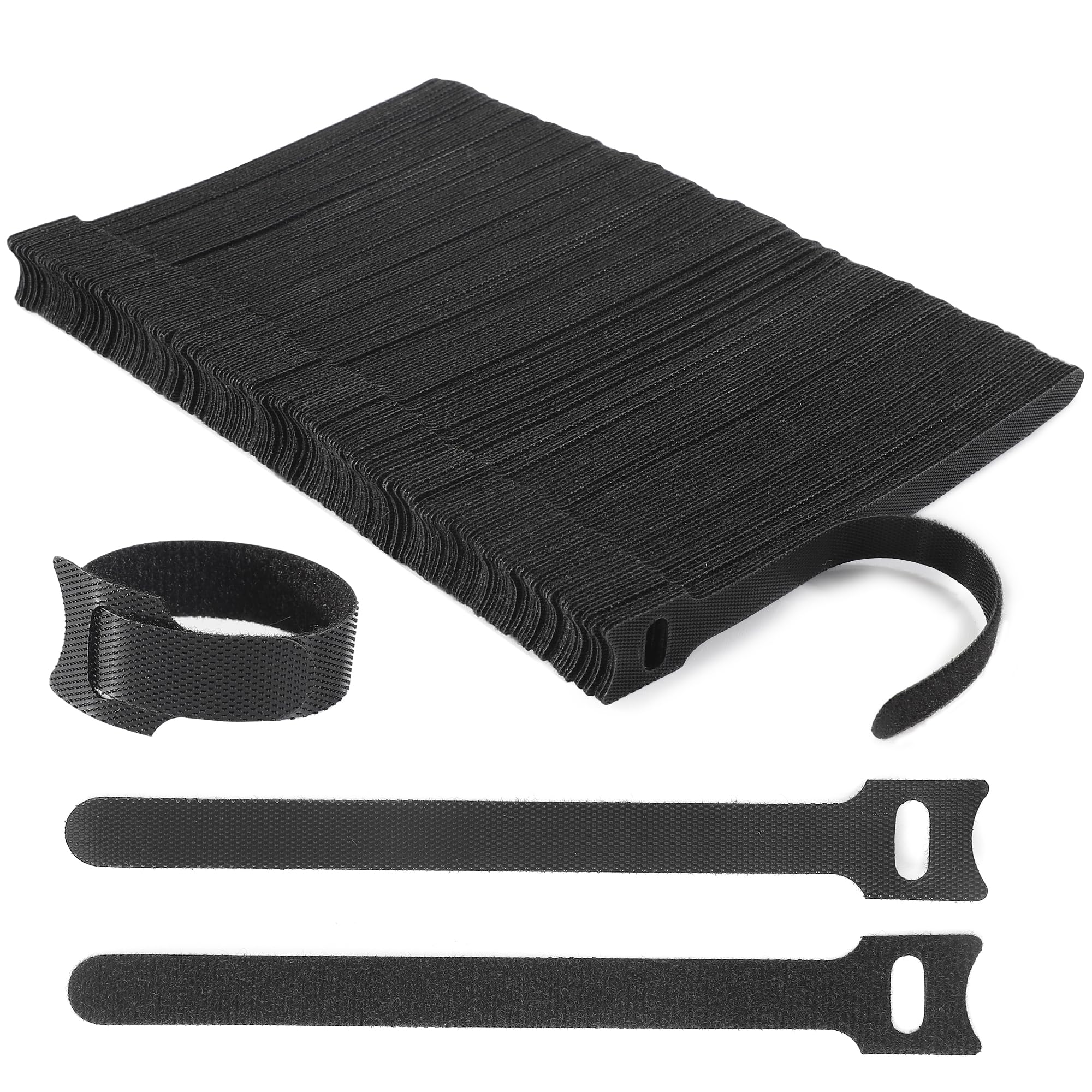 Nettbe Adjustable Hook-and-Loop Cable Ties and Cord Straps