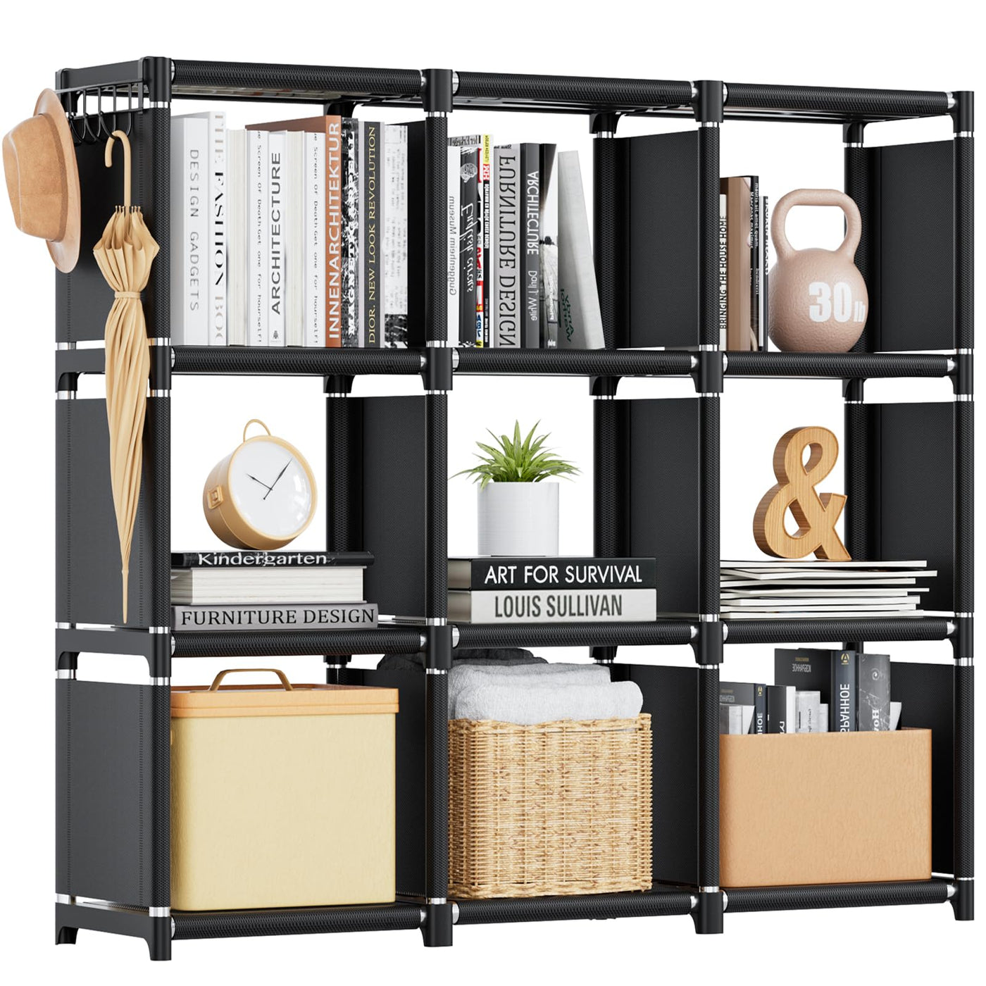Mavivegue Freestanding Bookshelf for Home and Office Storage