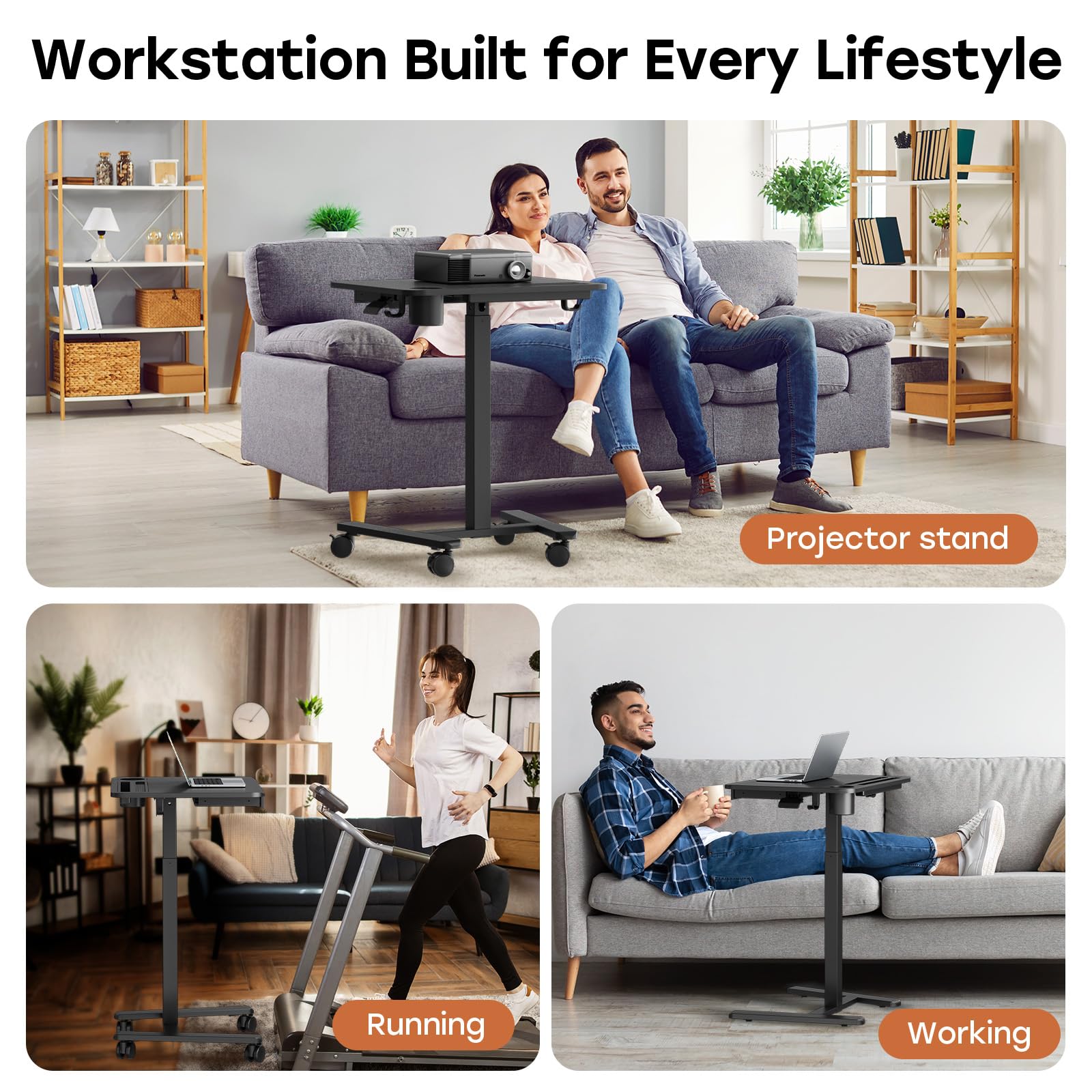 JYLH JOYSEEKER Mobile Standing Desk with Drawer