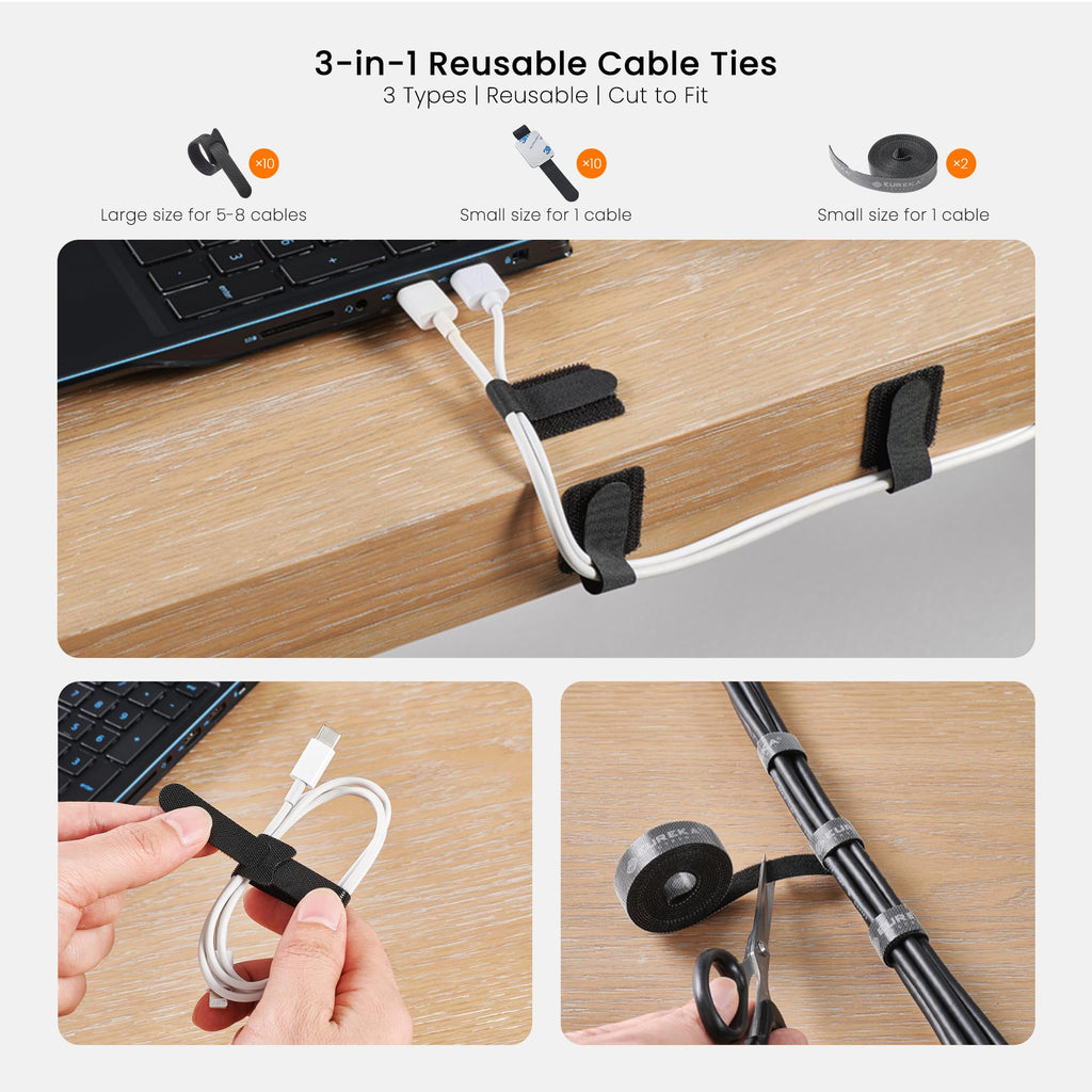 EUREKA ERGONOMIC 316-Piece Metal Under-Desk Cable Management Kit
