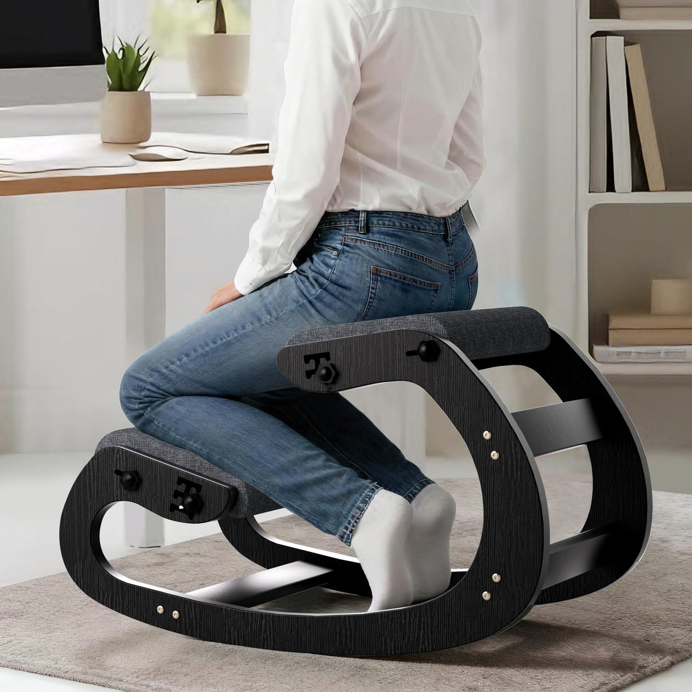 TinyHaven Ergonomic Kneeling Chair for Home and Office Use