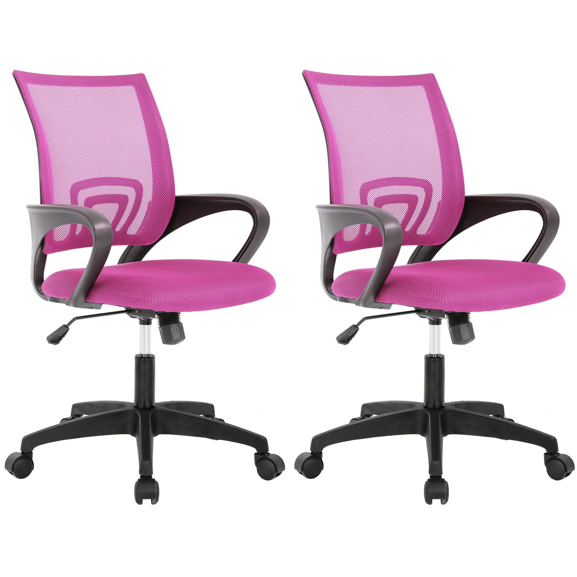Home Office Chair Ergonomic Desk Chair Mesh Computer Chair with Lumbar Support Armrest Executive Rolling Swivel Adjustable Mid Back Task Chair for Women Adults
