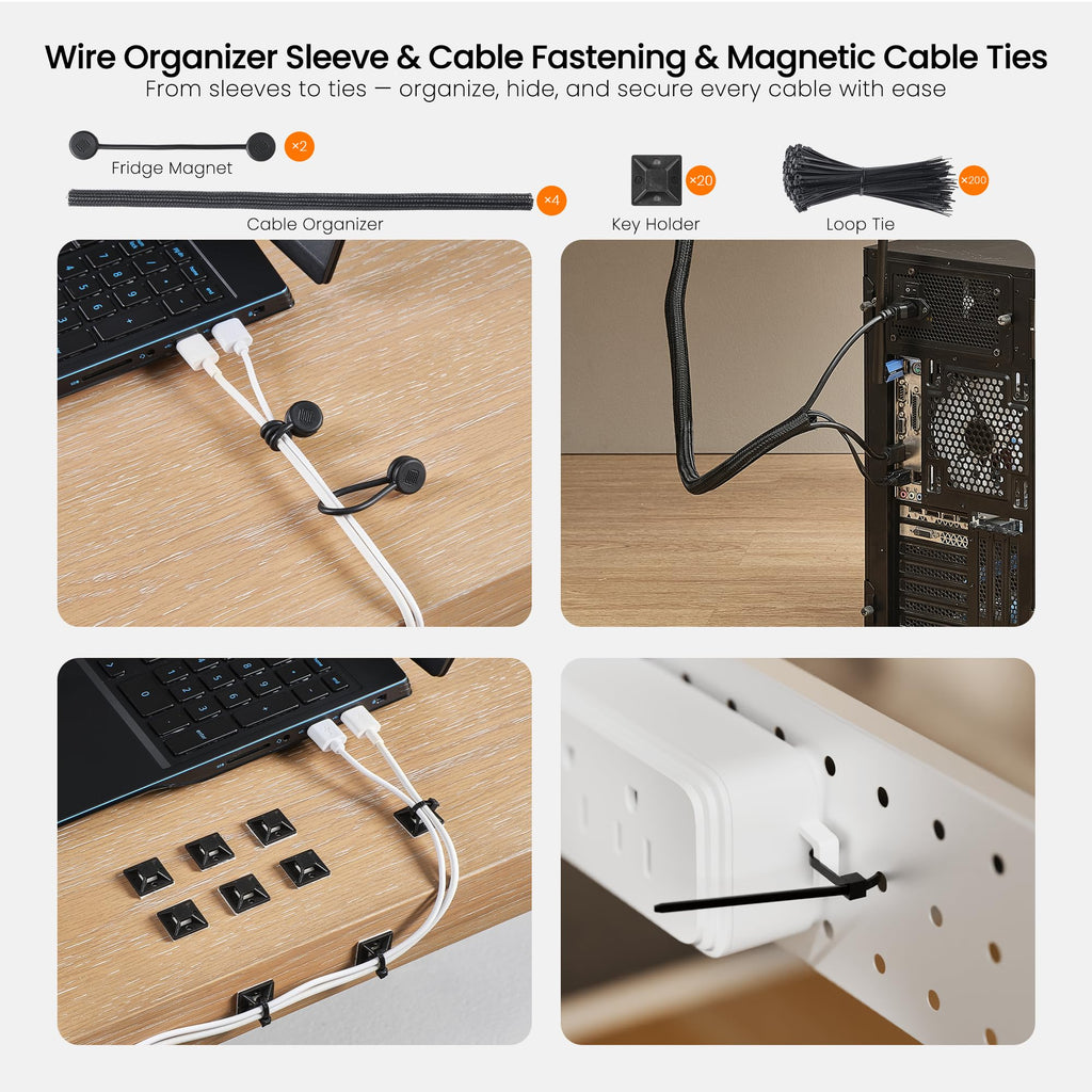 EUREKA ERGONOMIC 316-Piece Metal Under-Desk Cable Management Kit