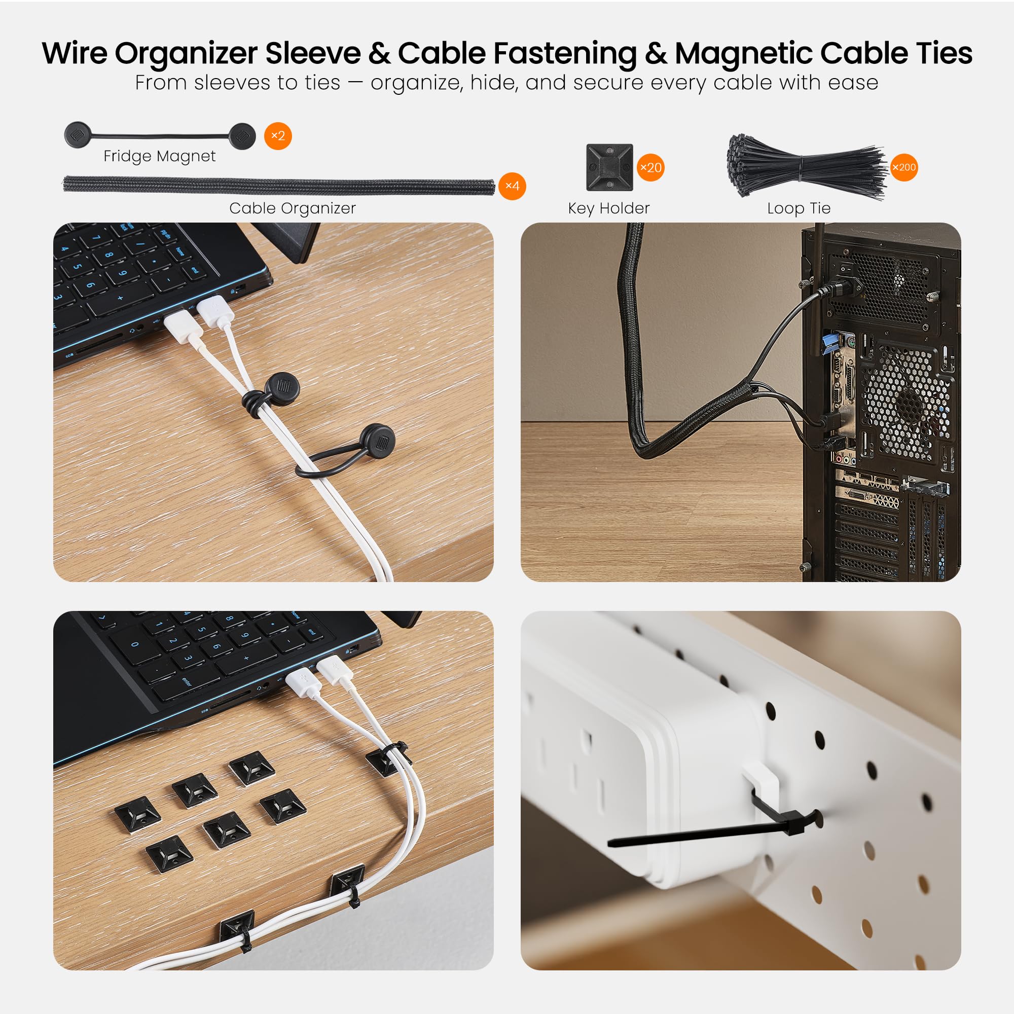 EUREKA ERGONOMIC 316-Piece Metal Under-Desk Cable Management Kit
