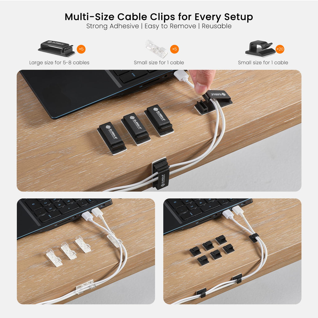 EUREKA ERGONOMIC 316-Piece Metal Under-Desk Cable Management Kit
