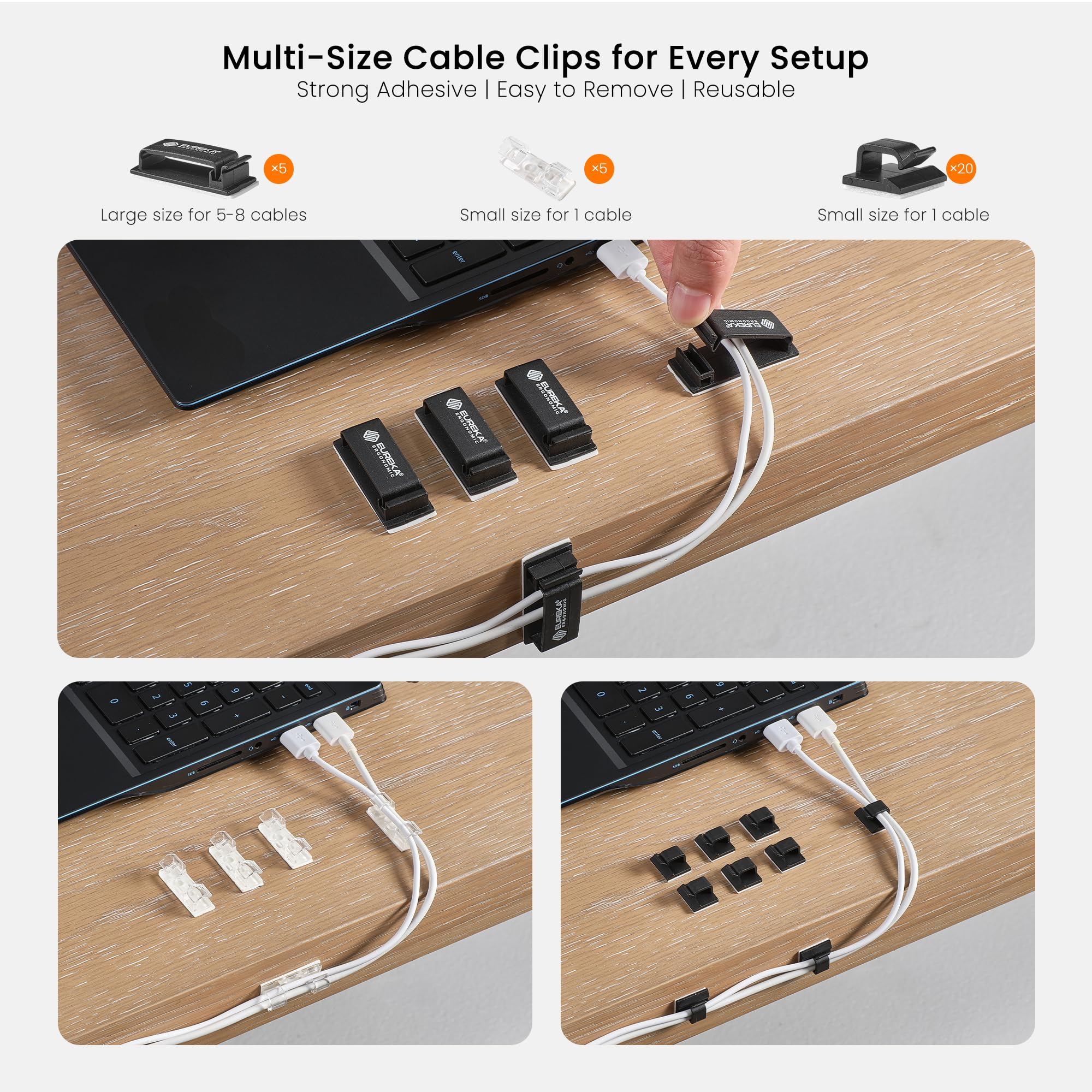 EUREKA ERGONOMIC 316-Piece Metal Under-Desk Cable Management Kit
