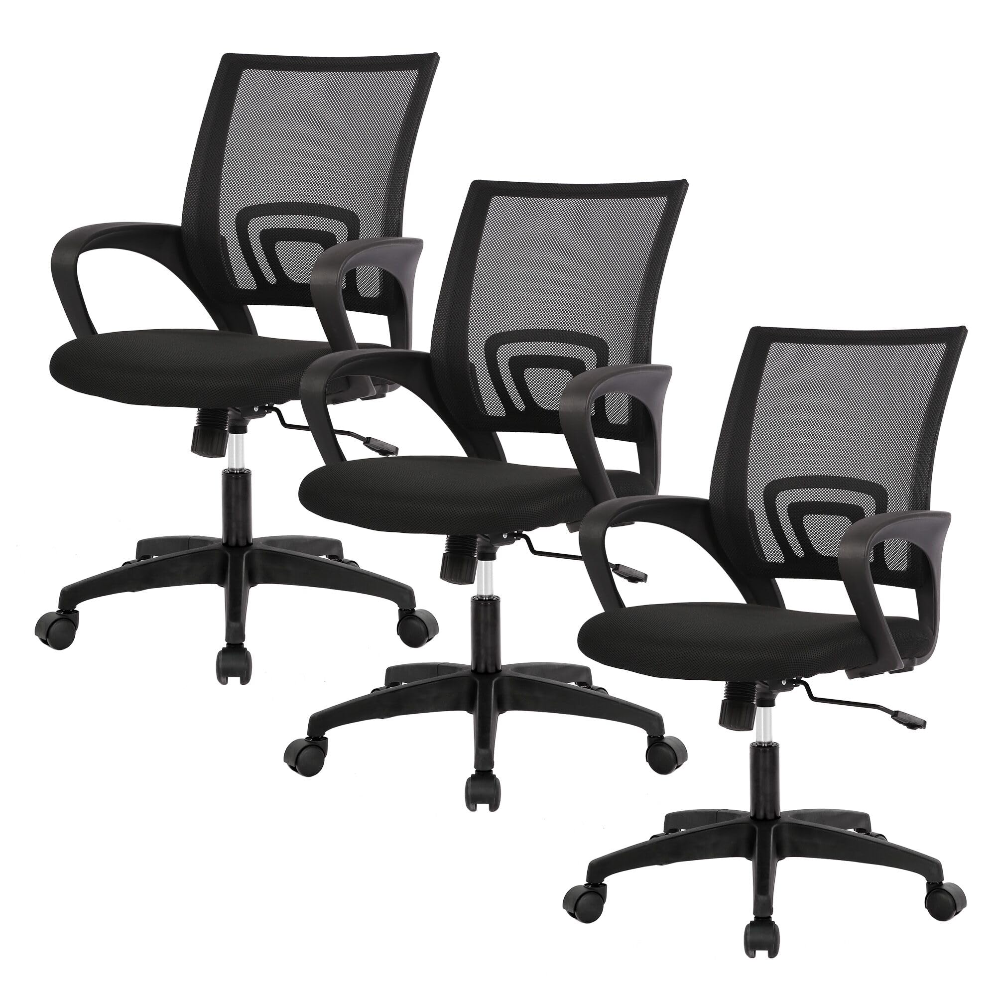 Home Office Chair Ergonomic Desk Chair Mesh Computer Chair with Lumbar Support Armrest Executive Rolling Swivel Adjustable Mid Back Task Chair for Women Adults